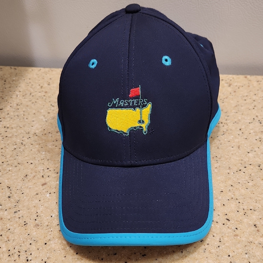 Sporty Masters Golf Hat Navy Blue With Aqua, Like New